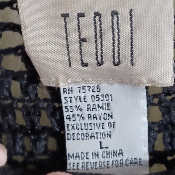 Teddi womens large shift dress with matching open knit sweater floral.  See pics - Picture 6 of 11